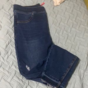 Spanx skinny distressed jeans